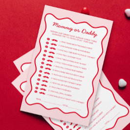 Red Rosa Cherry Baby Shower Gissa vem som spelar