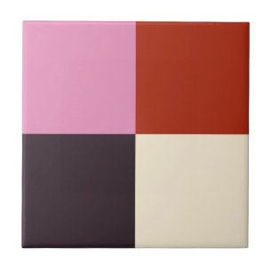 Red Rosa Eggplant Ivory Kakelplatta