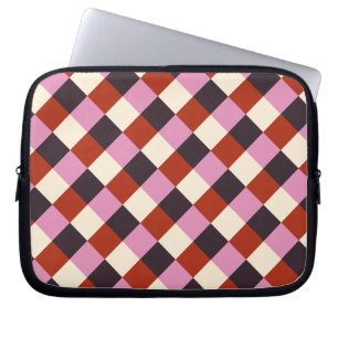 Red Rosa Eggplant Ivory Retro Play Laptop Sleeve