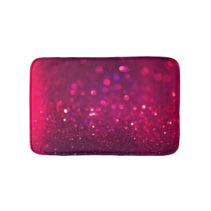 Red Rosa Glitter: Abstrakt Bokeh Badrumsmatta