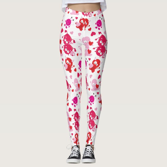 Red Rosa Gnome jul Women Leggings (Framsida)