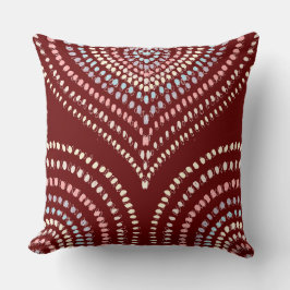 Red rosa gult blue Concentric Hearts Rainbow Kudde