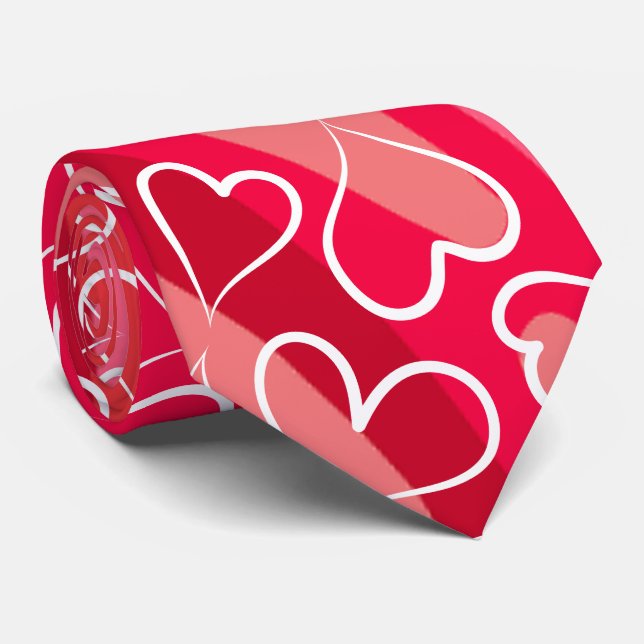Red Rosa Heart Mönster Slips (Rullad)