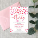 Red Rosa Hearts Flirty Trettio 30års födelsedag Pa Inbjudningar<br><div class="desc">Detta är ett rött och rosa hjärtan,  nämligen Vänd 30 30års födelsedag Party Inbjudan. Det här är perfekt för en Alla hjärtans dag som temat party eller kärlek. 30års födelsedag,  trettioårsdag,  födelsedagsfirande,  idéer om röd rosa födelsedagsfest,  femtio trettio,  födelsedagsfest för flicka,  giftig födelsedagsfest</div>