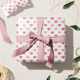 Red + Rosa Hearts Mönster Valentine Day Presentpapper