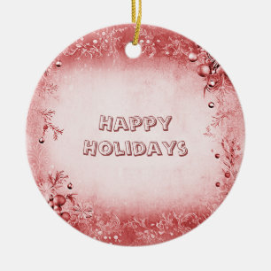 Red Rosa Helgdag Ornament