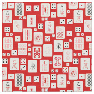 Red rosa mahjong chinese tiles-spelet asian tyg