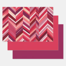 Red Rosa Mauve Chevron