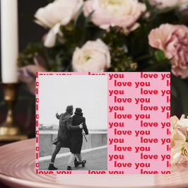 Red & Rosa Photo Family | Alla hjärtans dag Pos Vykort