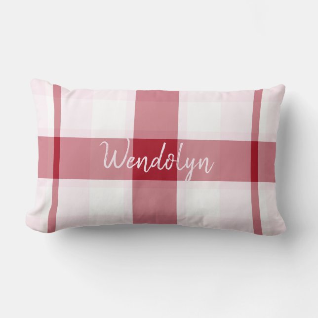 Red Rosa Play Girl Thumbar Pillow Lumbarkudde (Framsida)