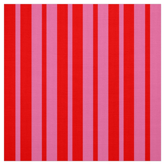 Red Rosa Snyggt Rand Mönster Design Tyg (Provkarta)