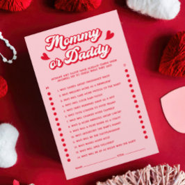 Red Rosa Valentine Baby Shower Game Game Gissa vem