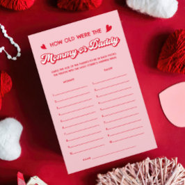 Red Rosa Valentines Baby Shower Game Gissa Age
