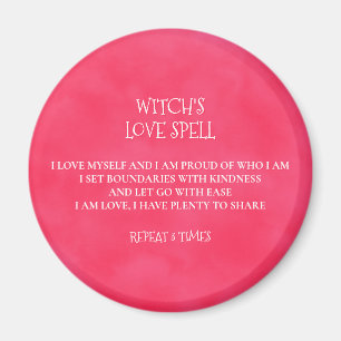 Red Rosa Witch's Kärlek Spell Magnet