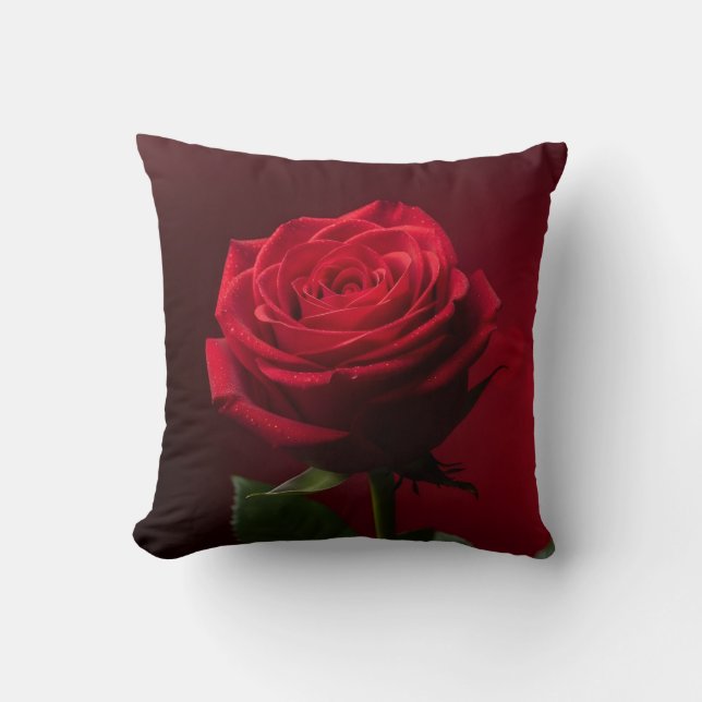 red rose background romantic design luxury kudde (Framsida)