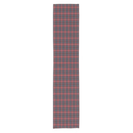 Red Rose Blue Black Plaid Tartan Table Runner