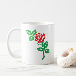 Red Rose Flower Design – Classic Floral Beauty Kaffemugg