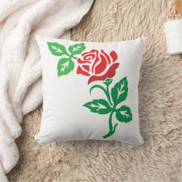Red Rose Flower Design – Classic Floral Beauty Kudde