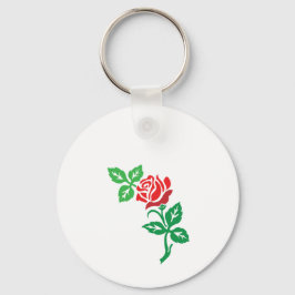 Red Rose Flower Design – Classic Floral Beauty Nyckelring