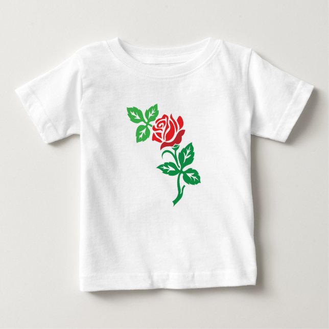 Red Rose Flower Design – Classic Floral Beauty T Shirt (Framsida)