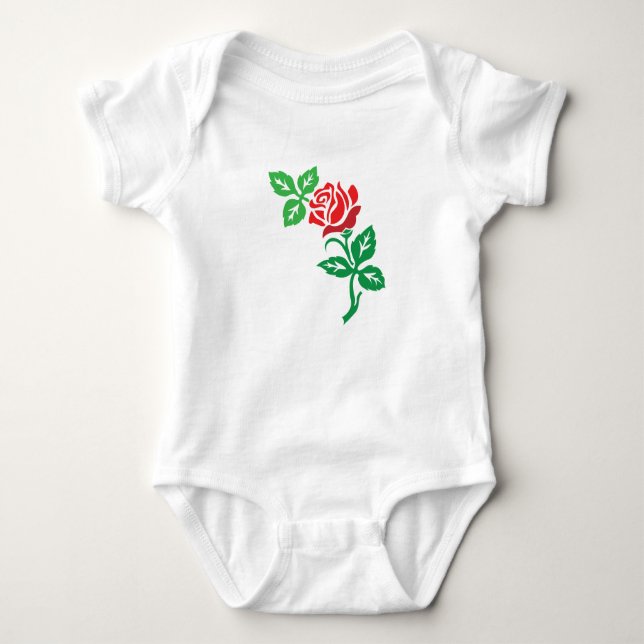 Red Rose Flower Design – Classic Floral Beauty T Shirt (Framsida)