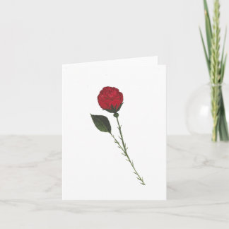 Red Rose Greeting Card Kort