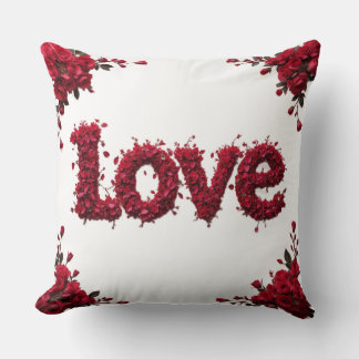 Red Rose LOVE Pillow Romantic Valentine's Day Gift Kudde