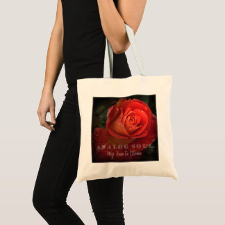 Red Rose Macro Analog Soul Aesthetic Tote Bag Tygkasse