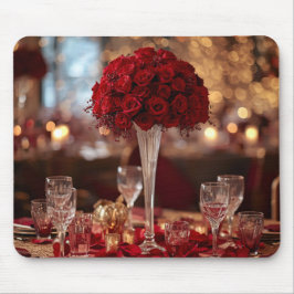 Red Rose Romantic Valentine Office Desk Mouse Pad Musmatta