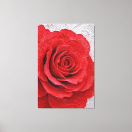 Red Rose Texture Abstract Wall Art Canvastryck