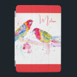 Red Rosella Parrot Watercolor Painting Notebook iPad Mini Skydd<br><div class="desc">Red Rosella Parrot Watercolor Painting. Designad från min originalkonst.</div>