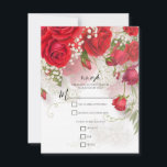 Red Roses & Babys Breath Elegant Floral R.S.V.P. Inbjudningar<br><div class="desc">RSVP</div>