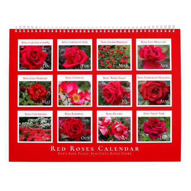Red Roses Calendar (Type-A) Kalender (Baksida)