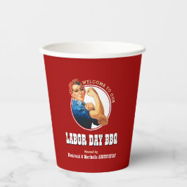 Red Rosie Riveter LABOR DAY BBQ Papper Kopp