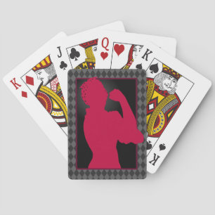 Red Rosie, Riveter Silhouette och Mönster Casinokort