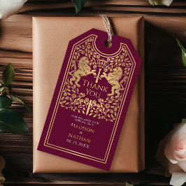 Red Royal Lejon Medieval Sword Bröllop Tack Presentetikett