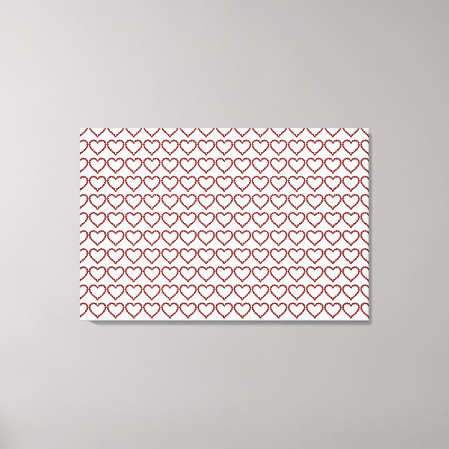 Red Ruby Gemstone Heart Canvastryck (Framsida)