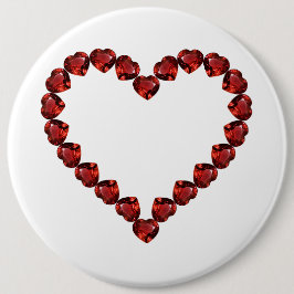 Red Ruby Gemstone Heart Knapp