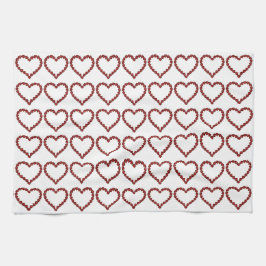 Red Ruby Gemstone Heart Kökshandduk