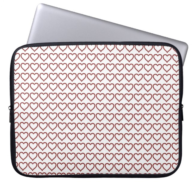 Red Ruby Gemstone Heart Laptop Fodral (Framsidan)