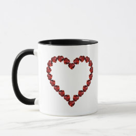 Red Ruby Gemstone Heart Mugg