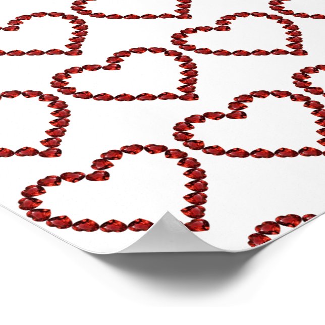 Red Ruby Gemstone Heart Poster (Hörn)