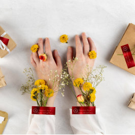 Red Ruby Vin Monogram Returetiketters Returadress Etikett