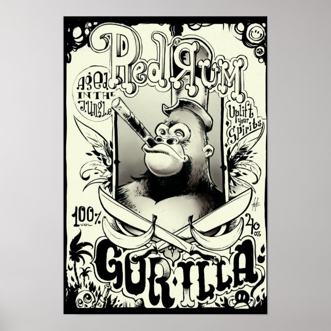 Red Rum Gorilla Poster (Framsidan)