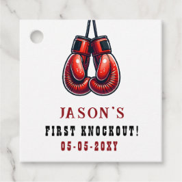 Red Rumble First Blockout Boxing Birthday Gåvor Etiketter