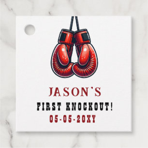 Red Rumble First Blockout Boxing Birthday Gåvor Etiketter