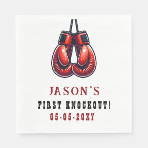 Red Rumble First Blockout Boxing Birthday Pappersservett