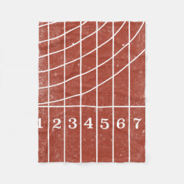 Red Runtrack Track Distress Stil Fleece Blanket