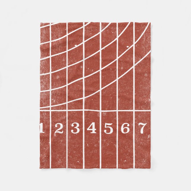 Red Runtrack Track Distress Stil Fleece Blanket (Framsidan)