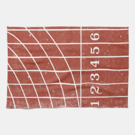 Red Runtrack Track Distress Stil Kitchen Towel Kökshandduk